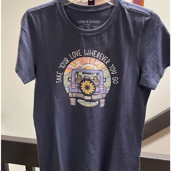 NWT Life is Good Navy Graphic T-Shirt #160 - Picture 1 of 6